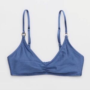 NWT Aerie Beach Babe Shine Rib Voop Bikini Top